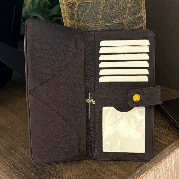 **NEW** JEROME DREYFUSS "PAUL'" WALLET (CHOCOLATE BROWN) - Picture 6 of 6